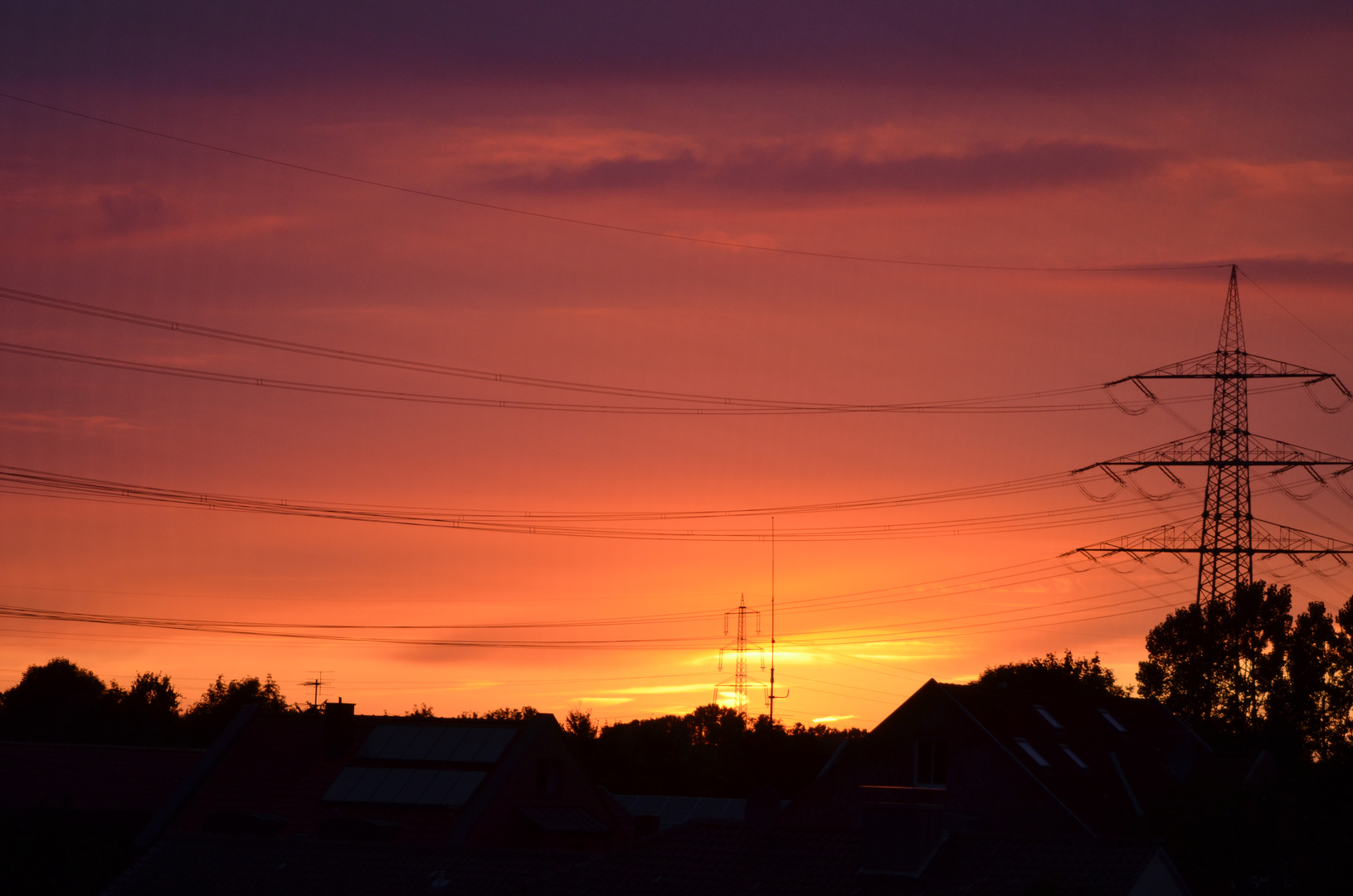 Sonnenuntergang in Voerde