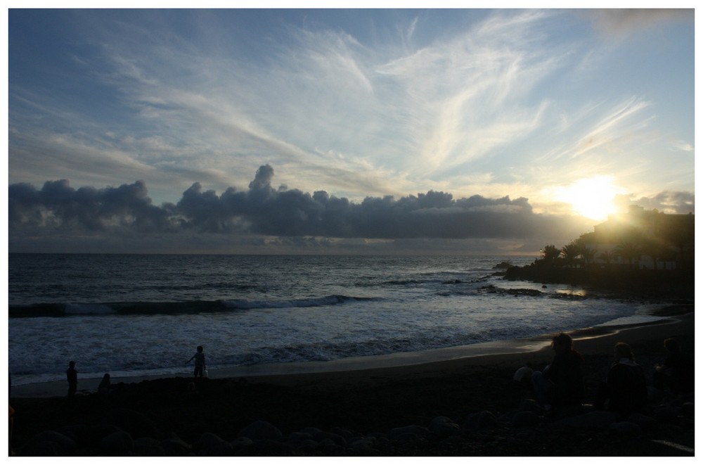 Sonnenuntergang in Vueltas auf La Gomera