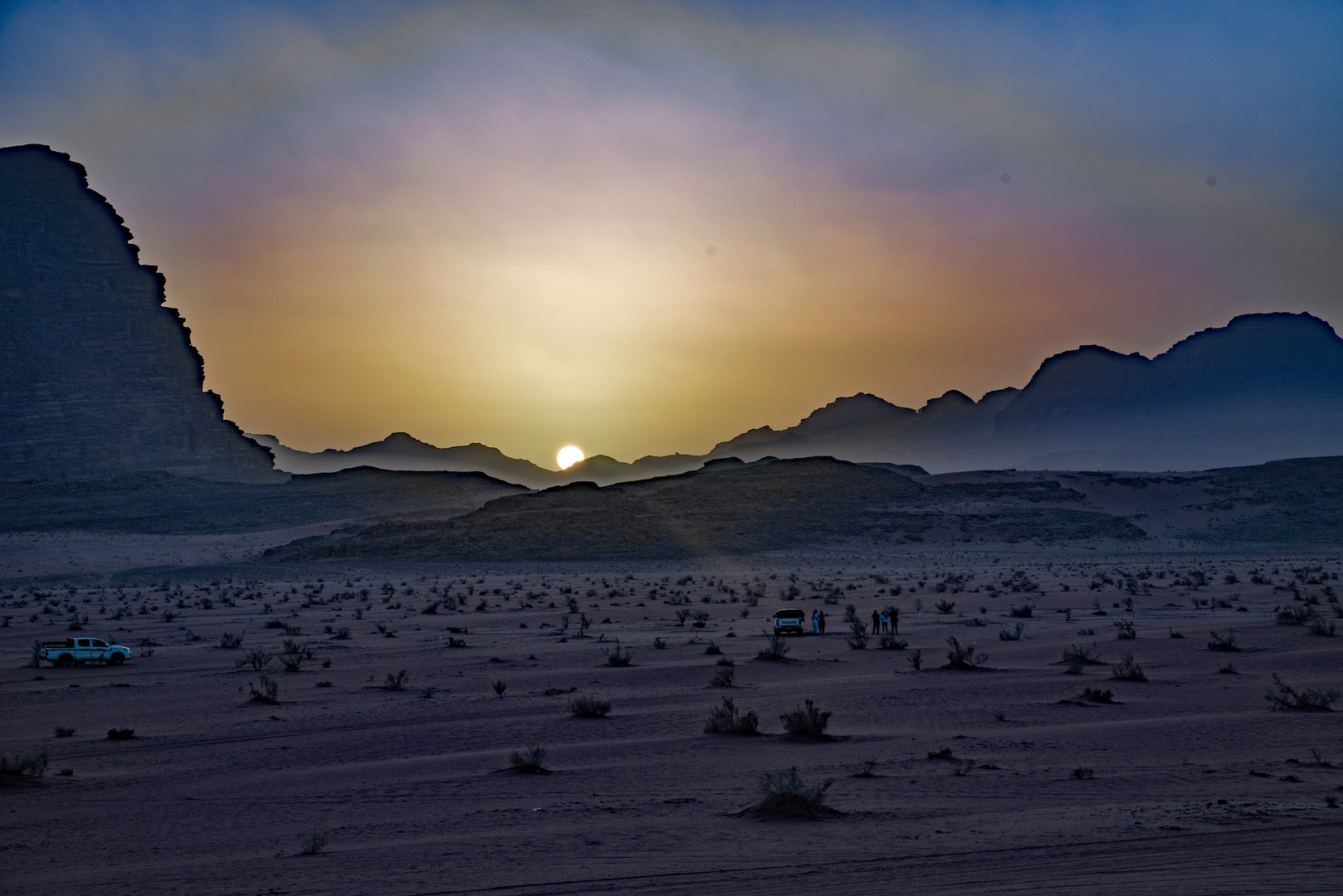 Sonnenuntergang in Wadi Rum