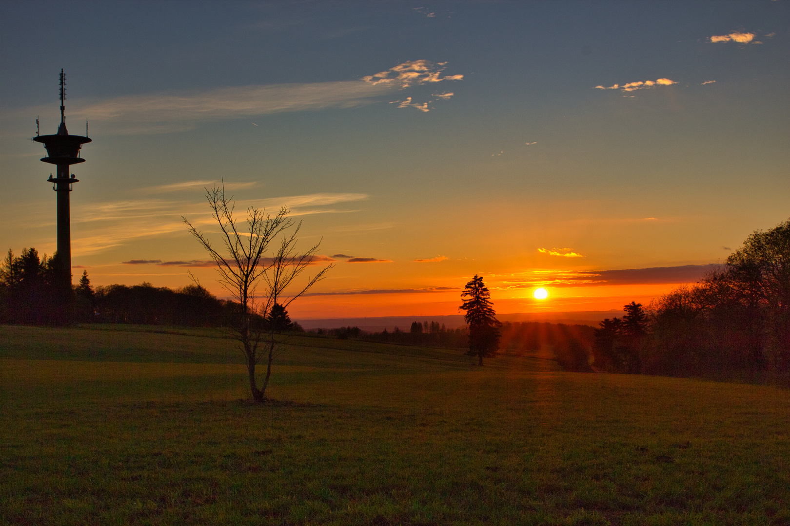 Sonnenuntergang in Waldhessen