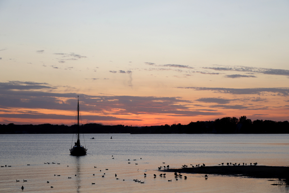 Sonnenuntergang in Waren (Müritz) am 25.07.2019 - Bild 1