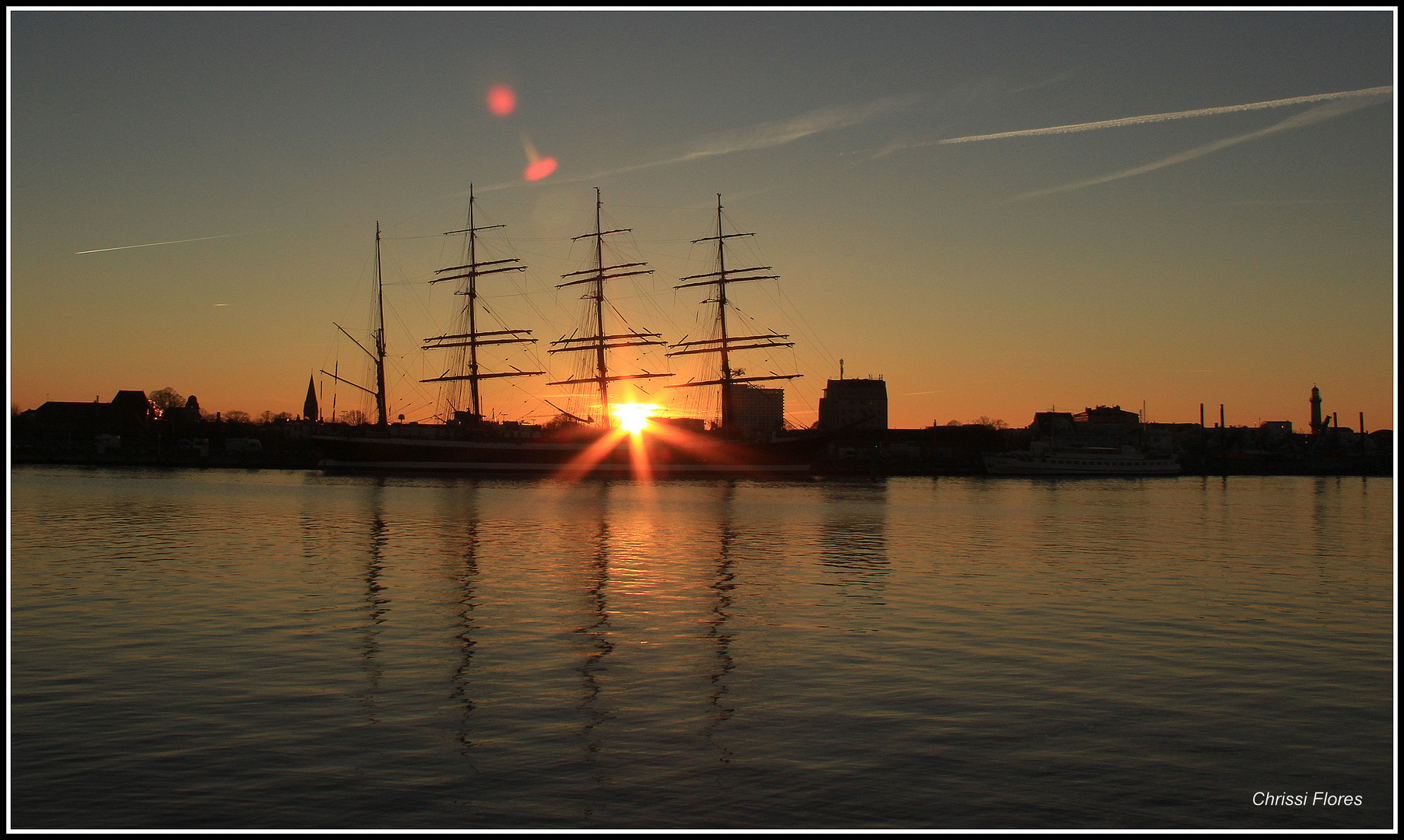 Sonnenuntergang in Warnemünde