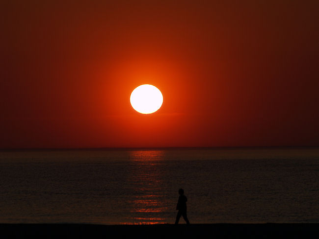 Sonnenuntergang in Warnemünde