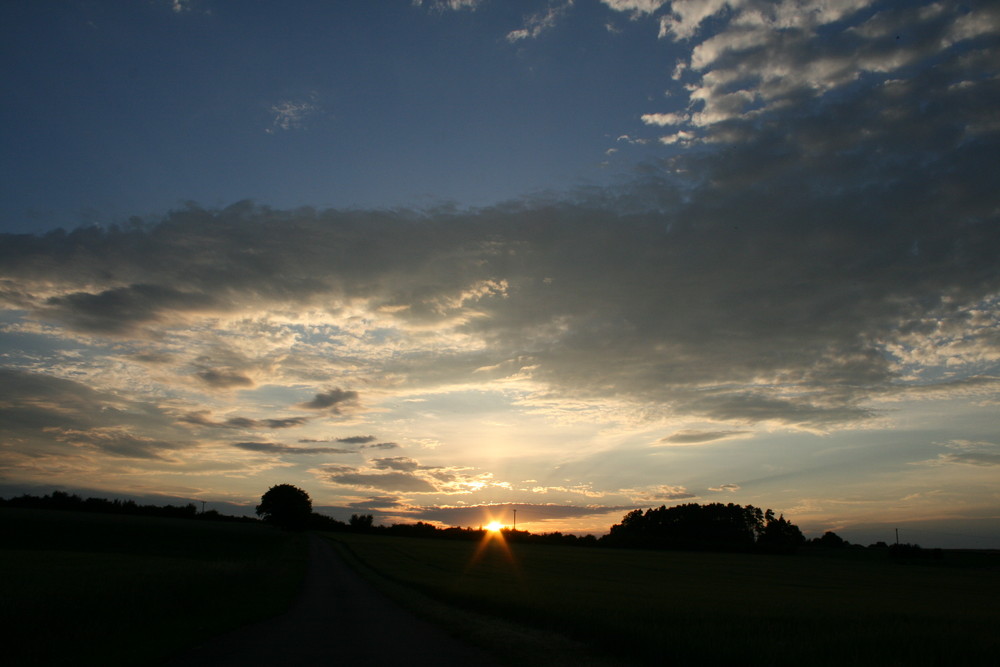 Sonnenuntergang in Wartenfels