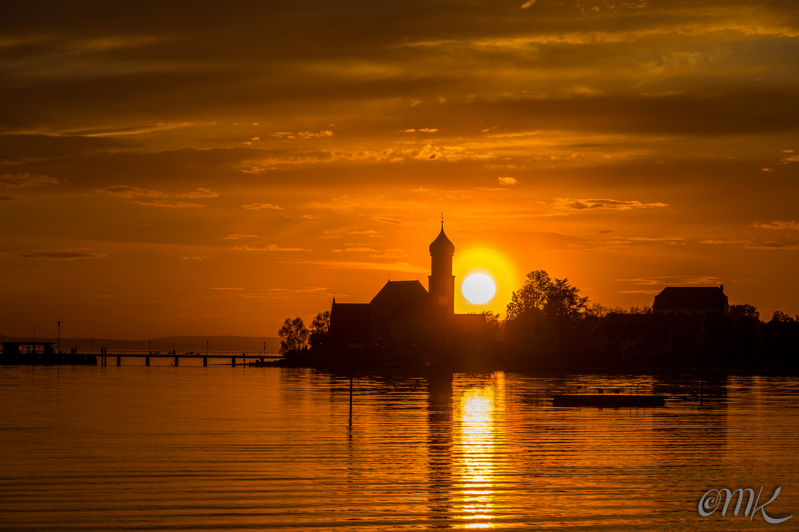 Sonnenuntergang in Wasserburg