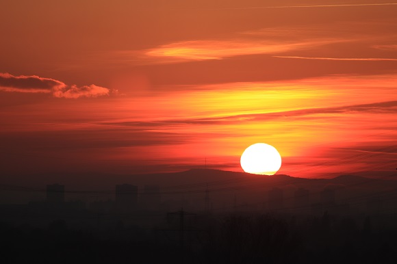 Sonnenuntergang in Weinheim