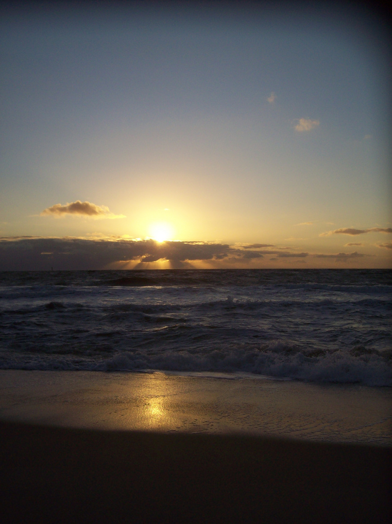 Sonnenuntergang in Westerland