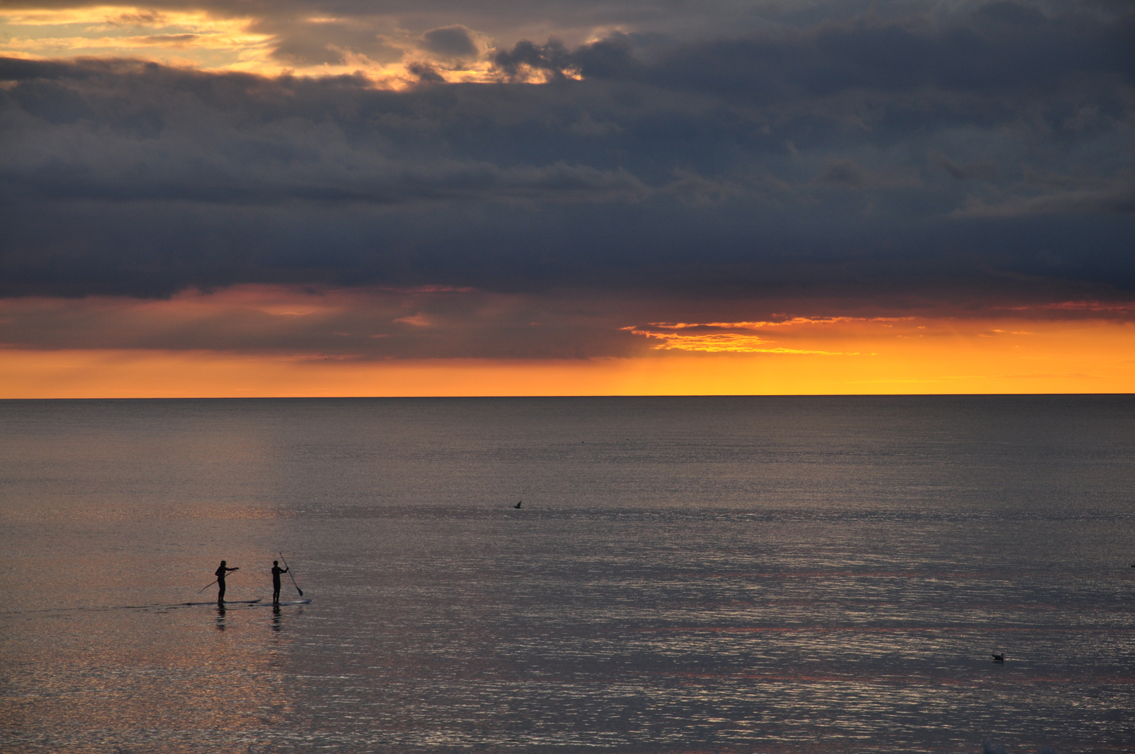 Sonnenuntergang in Westerland ( Sylt )