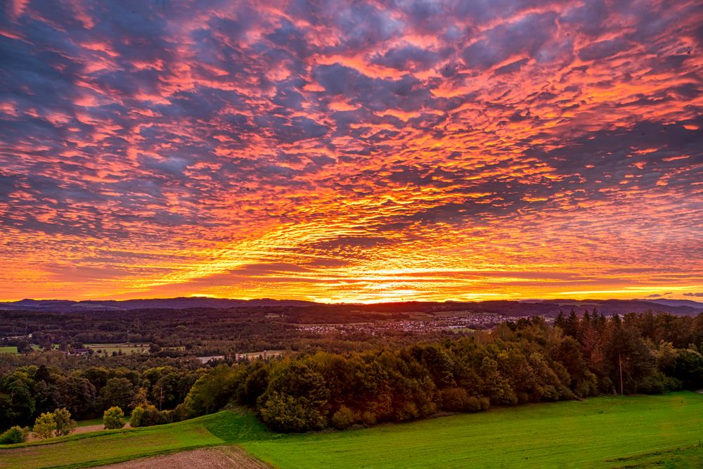 Sonnenuntergang in Widen