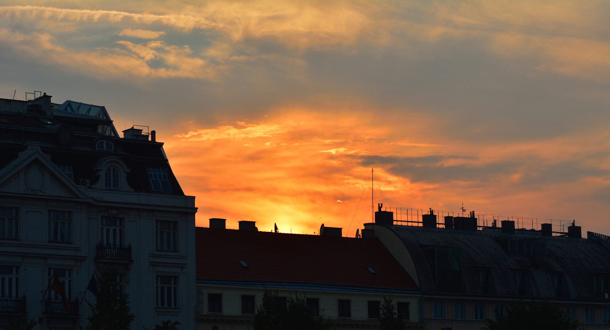 Sonnenuntergang in Wieden