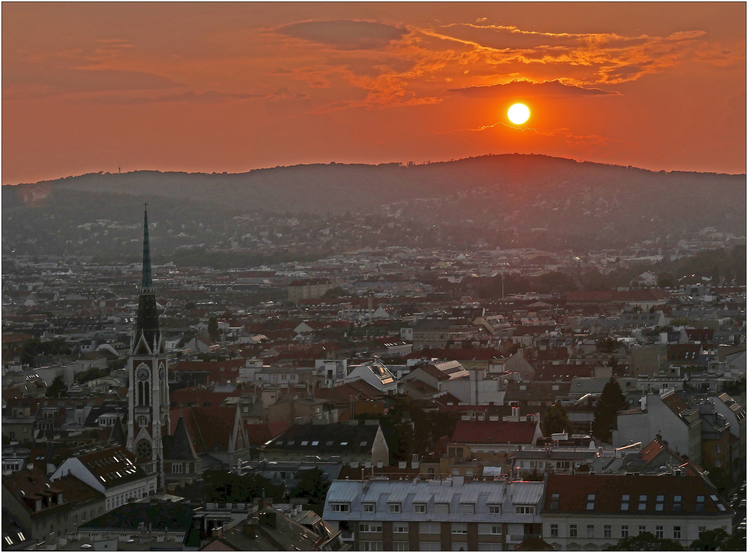 Sonnenuntergang in Wien