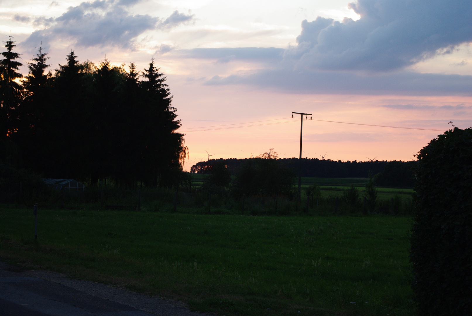 Sonnenuntergang in Wredenhagen (Mecklenburg-Vorpommern)