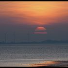 Sonnenuntergang in Wremen  an der Außenweser