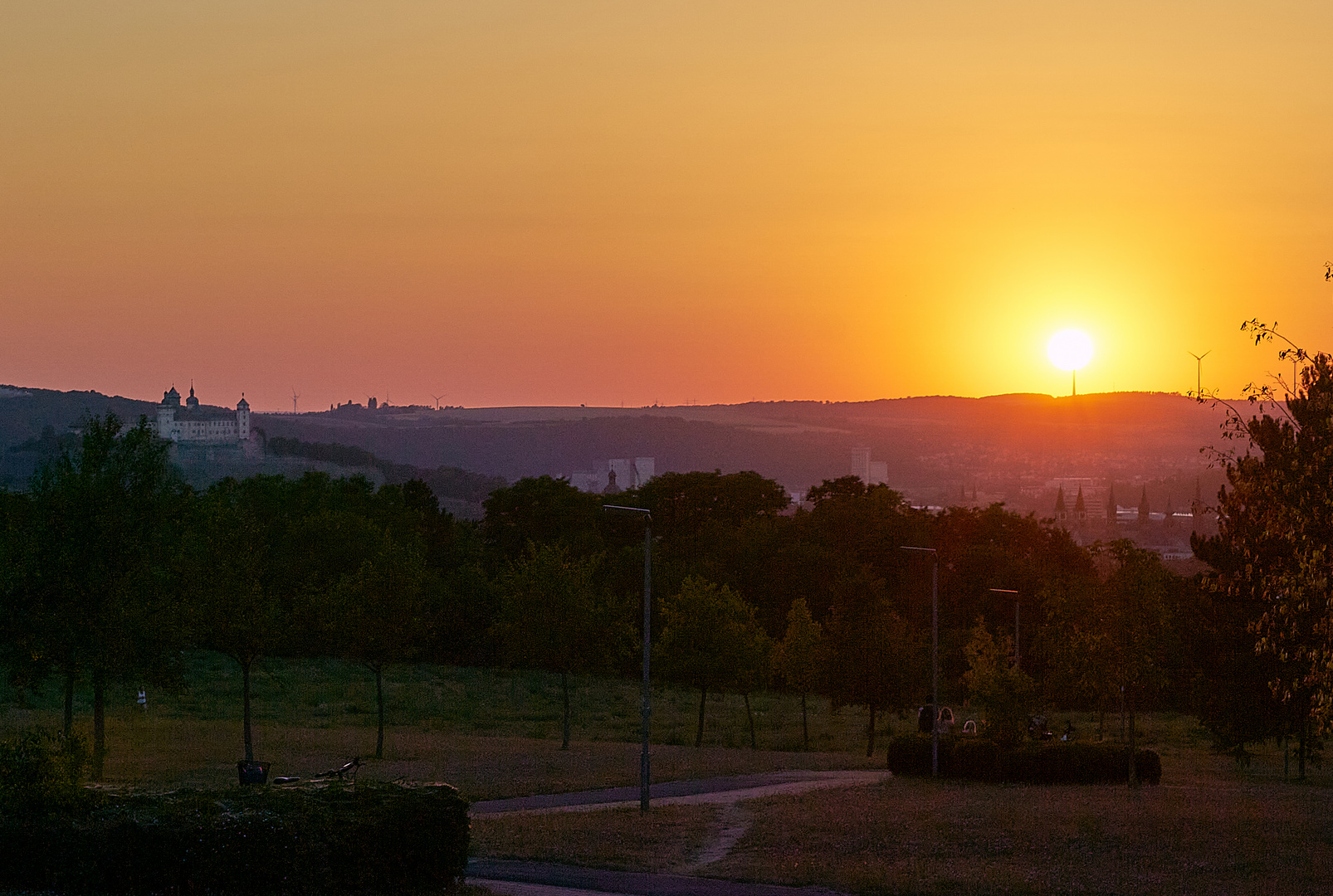 Sonnenuntergang in Würzburg