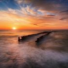 Sonnenuntergang in Zeeland am Meer