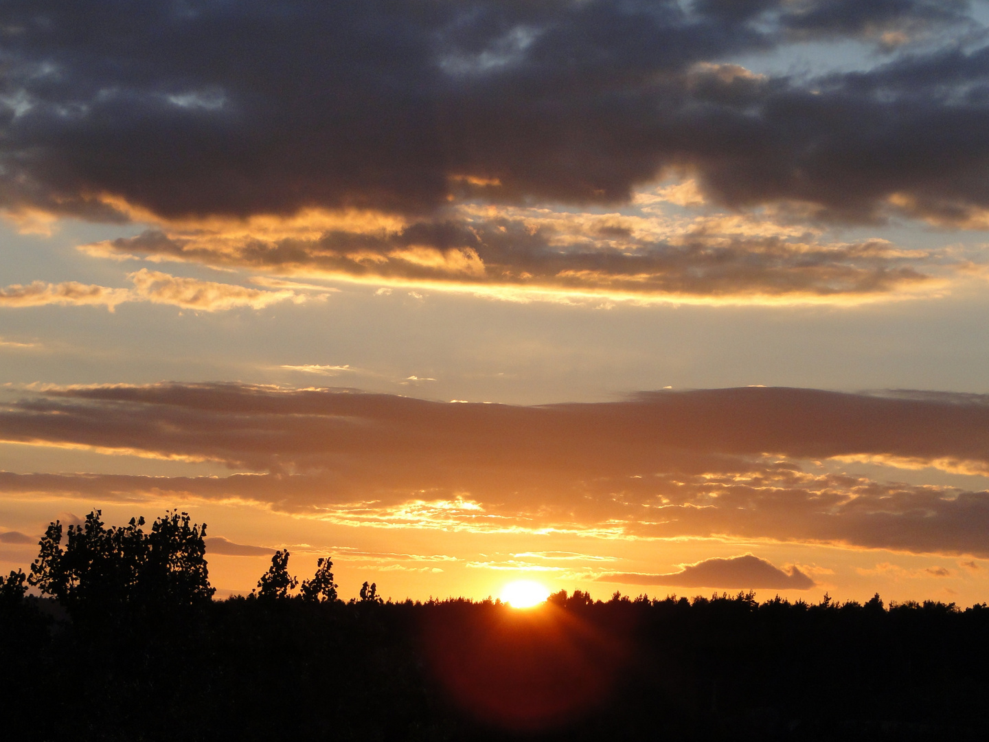 Sonnenuntergang in Zeulenroda, Thüringen