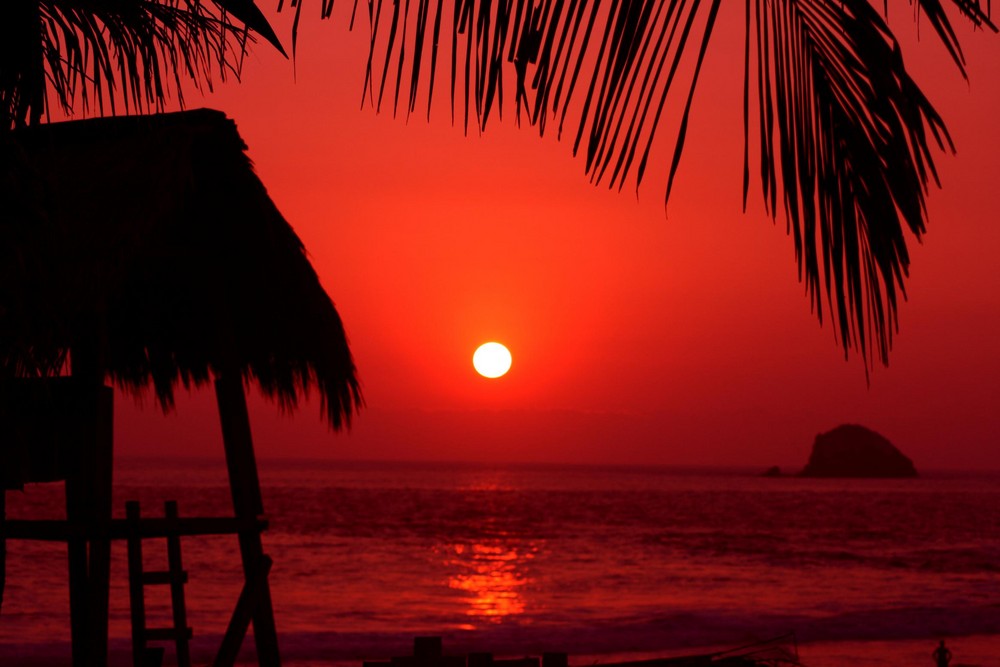 Sonnenuntergang in Zipolite / Mexico