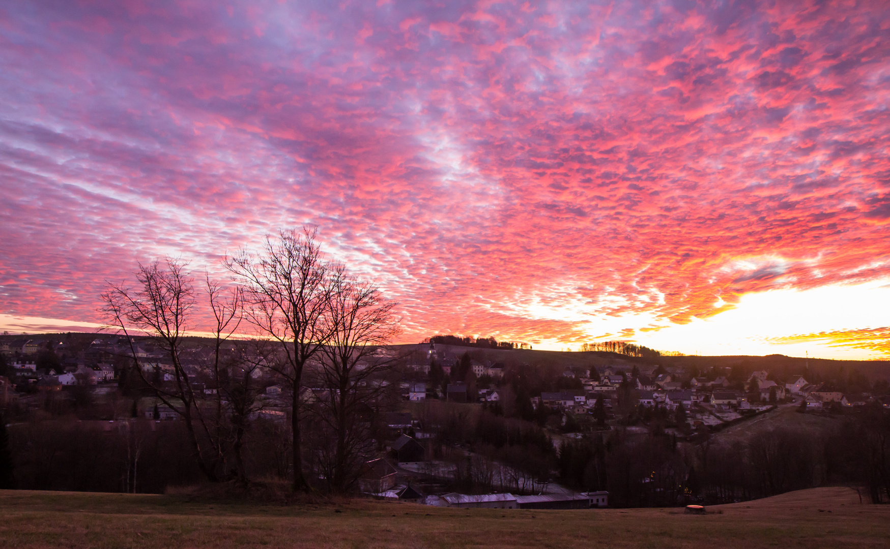 Sonnenuntergang in Zöblitz