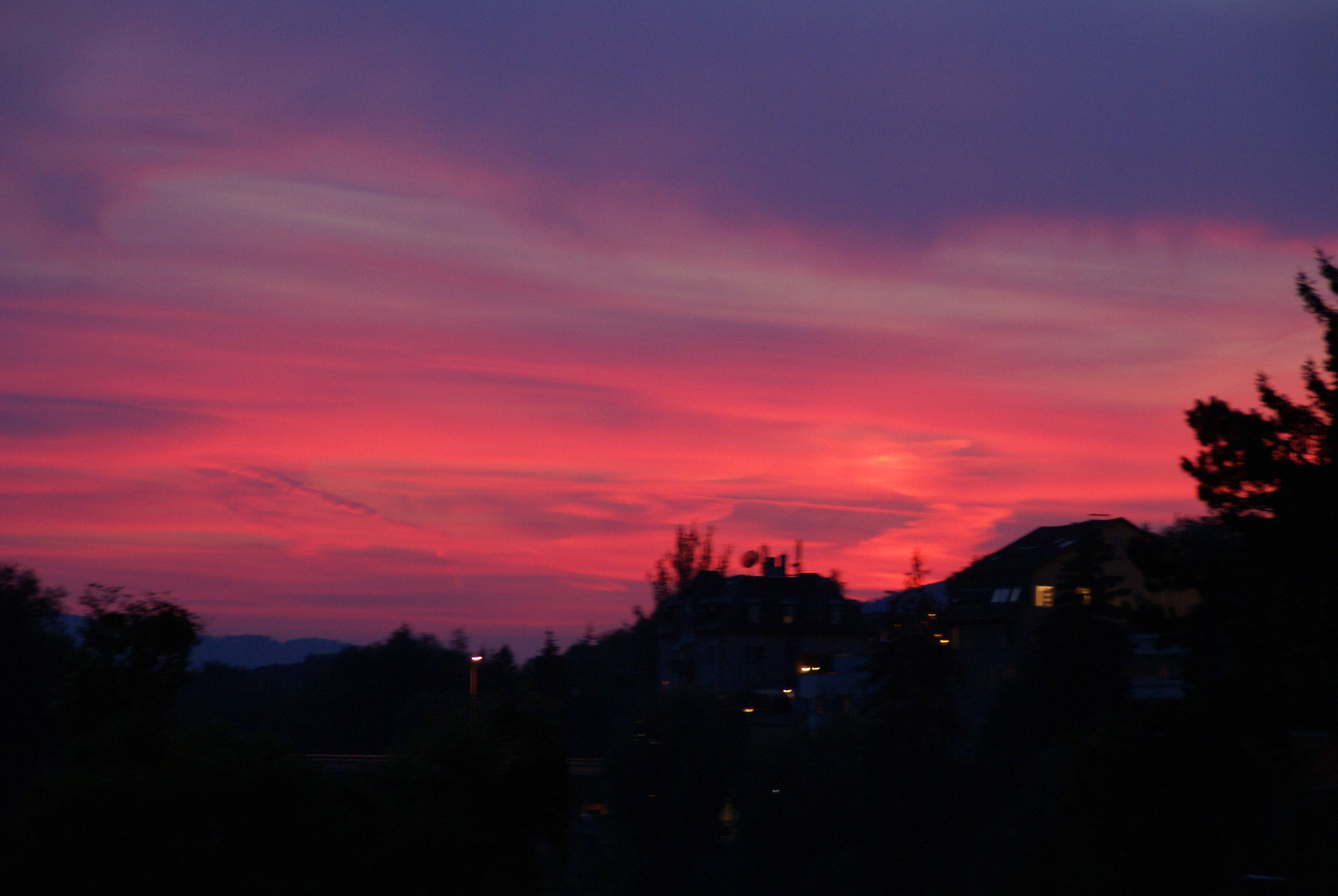 sonnenuntergang in zürich