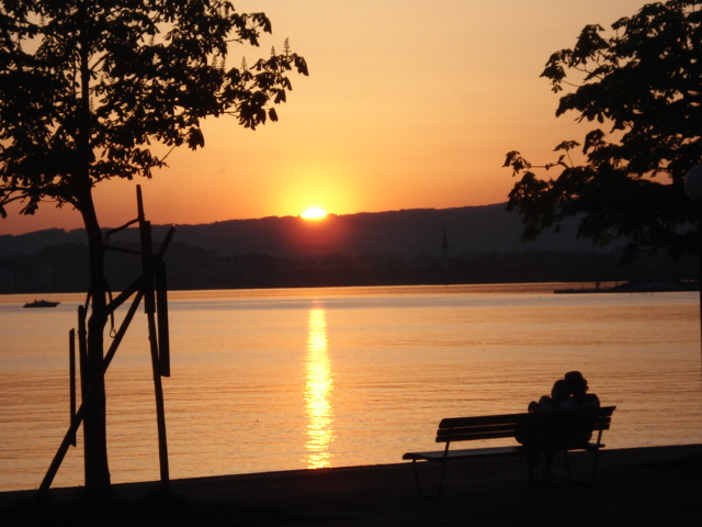 sonnenuntergang in zug(schweiz)