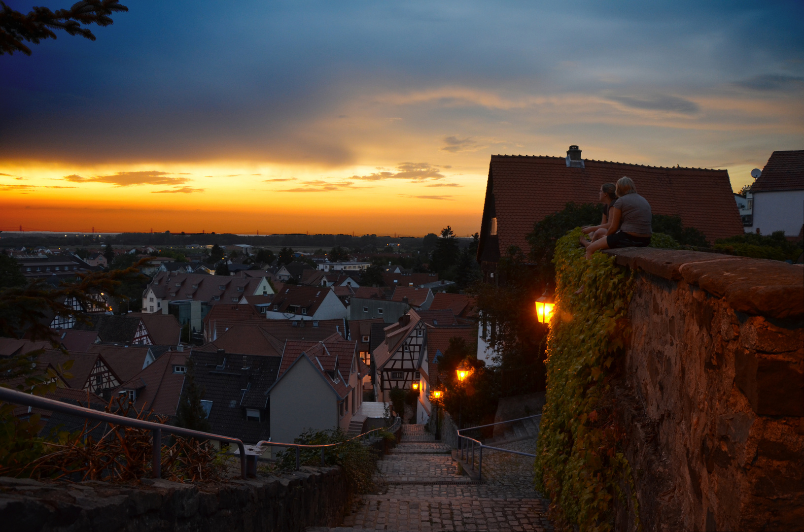 Sonnenuntergang in Zwingenberg