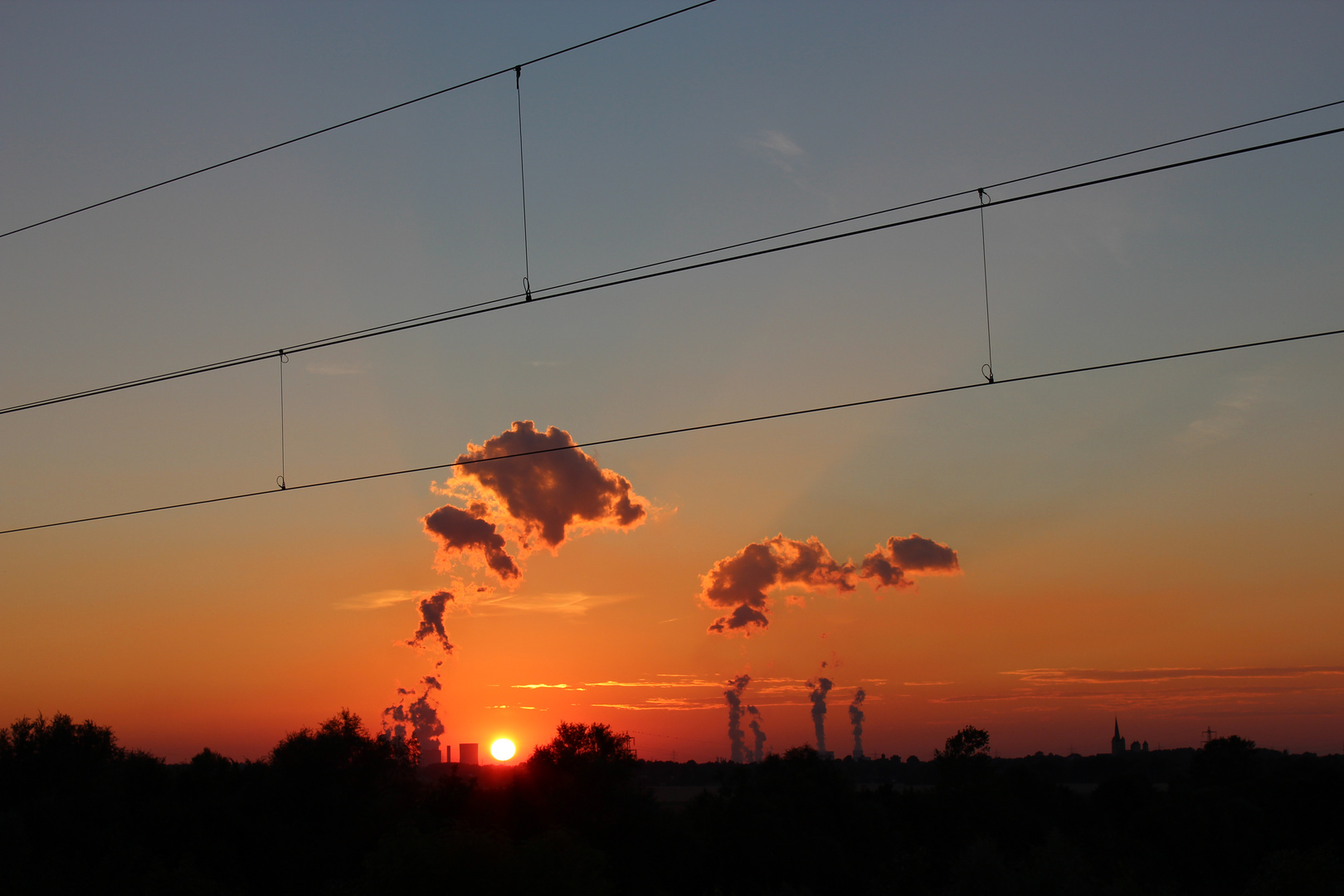 Sonnenuntergang Industrie