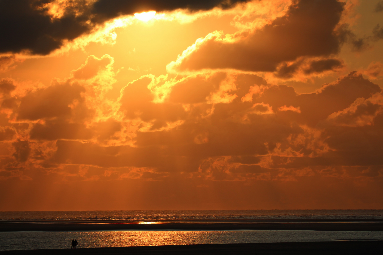 Sonnenuntergang Insel Borkum 2018