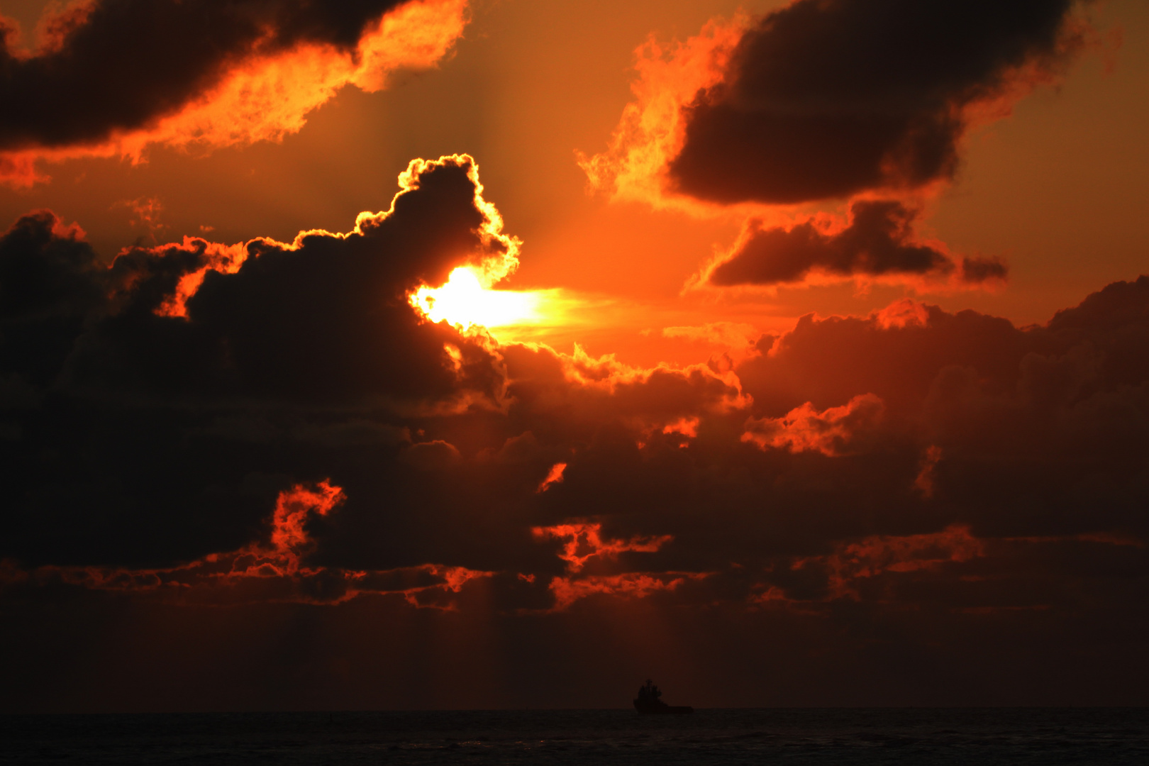 Sonnenuntergang Insel Borkum 2018