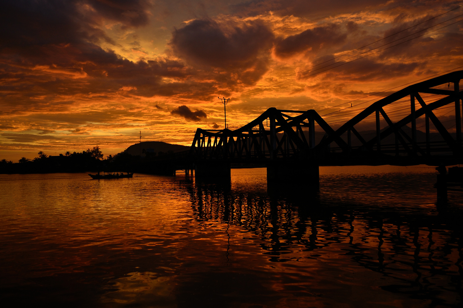 Sonnenuntergang, Kampot