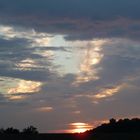 sonnenuntergang , karlsruhe, turmberg