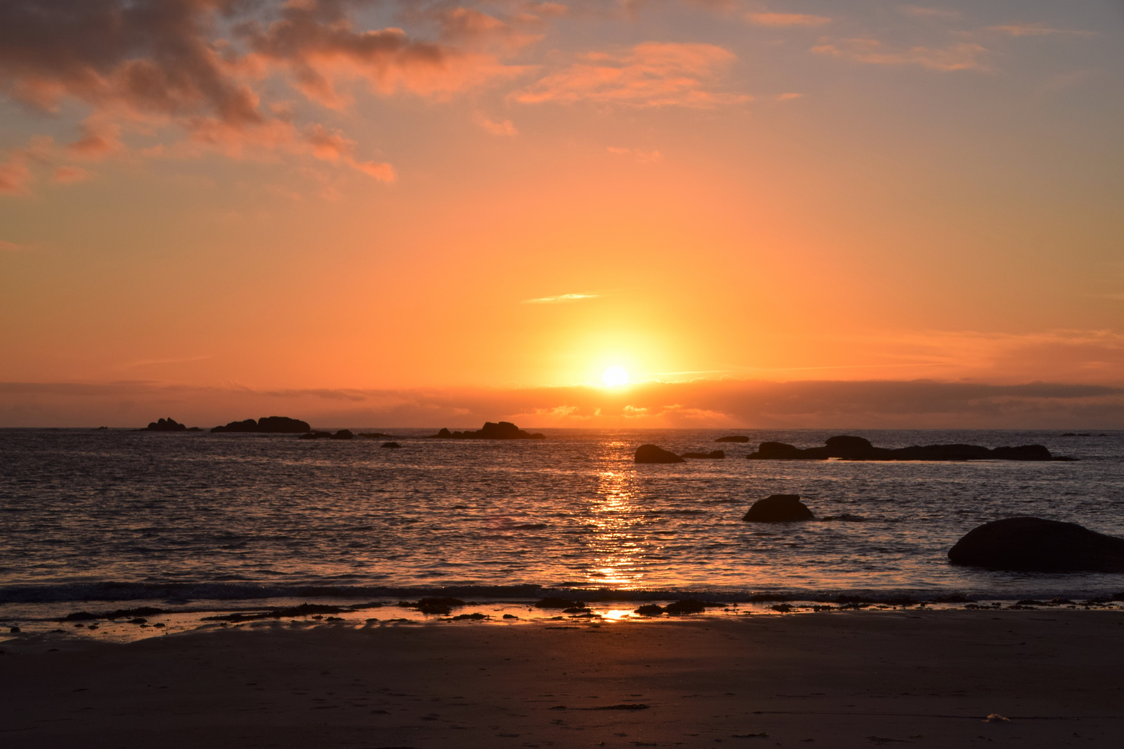 Sonnenuntergang Kerlouan Bretagne