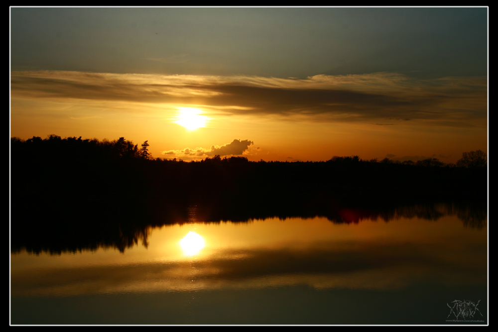 Sonnenuntergang Kieswerk (Traumhaft)