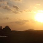 Sonnenuntergang Kirchwarft Hallig Hooge