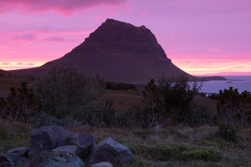 Sonnenuntergang Kirkjufell, Island