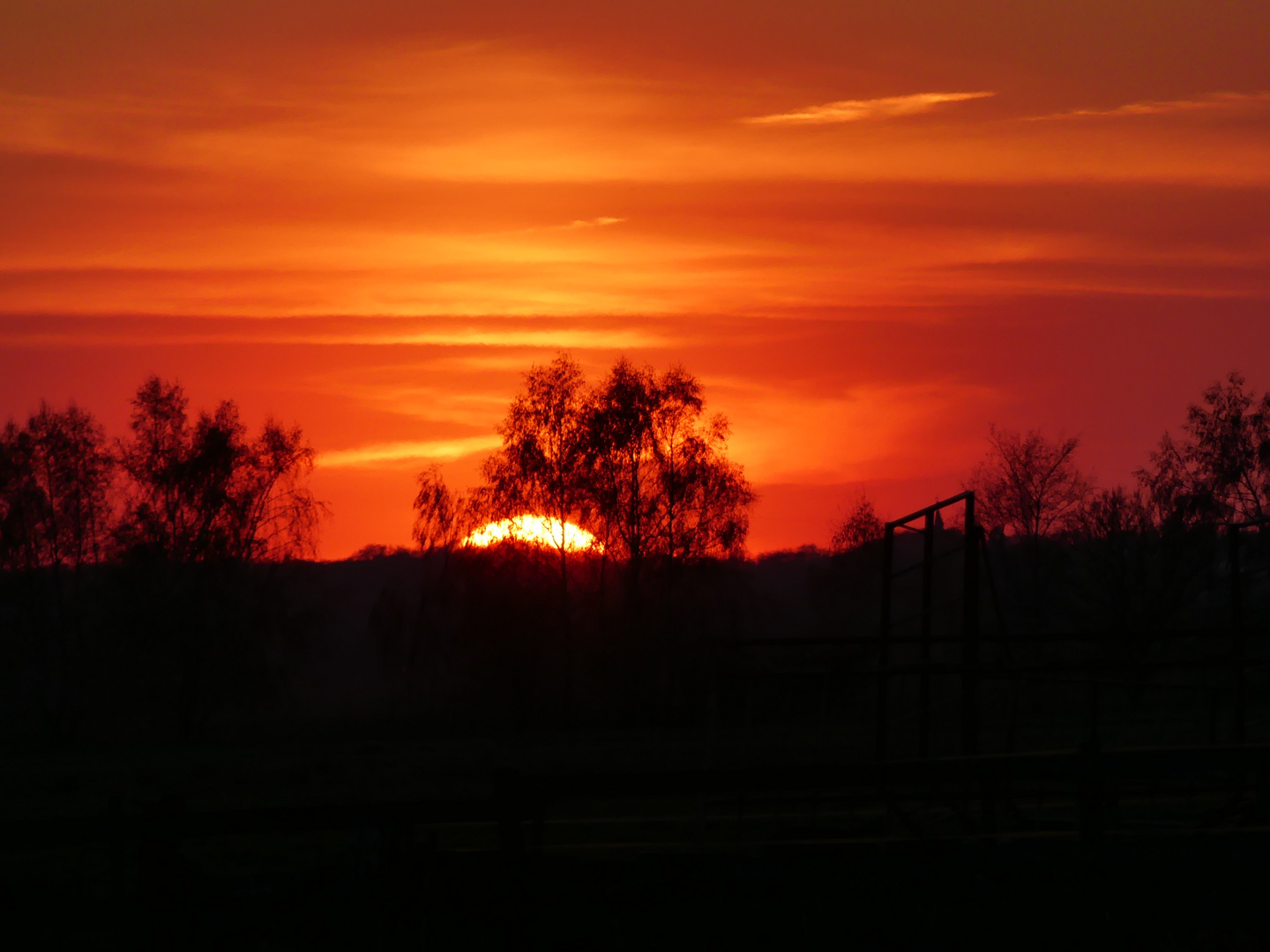 Sonnenuntergang kleine Wümme 