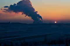 Sonnenuntergang Kraftwerk Weisweiler