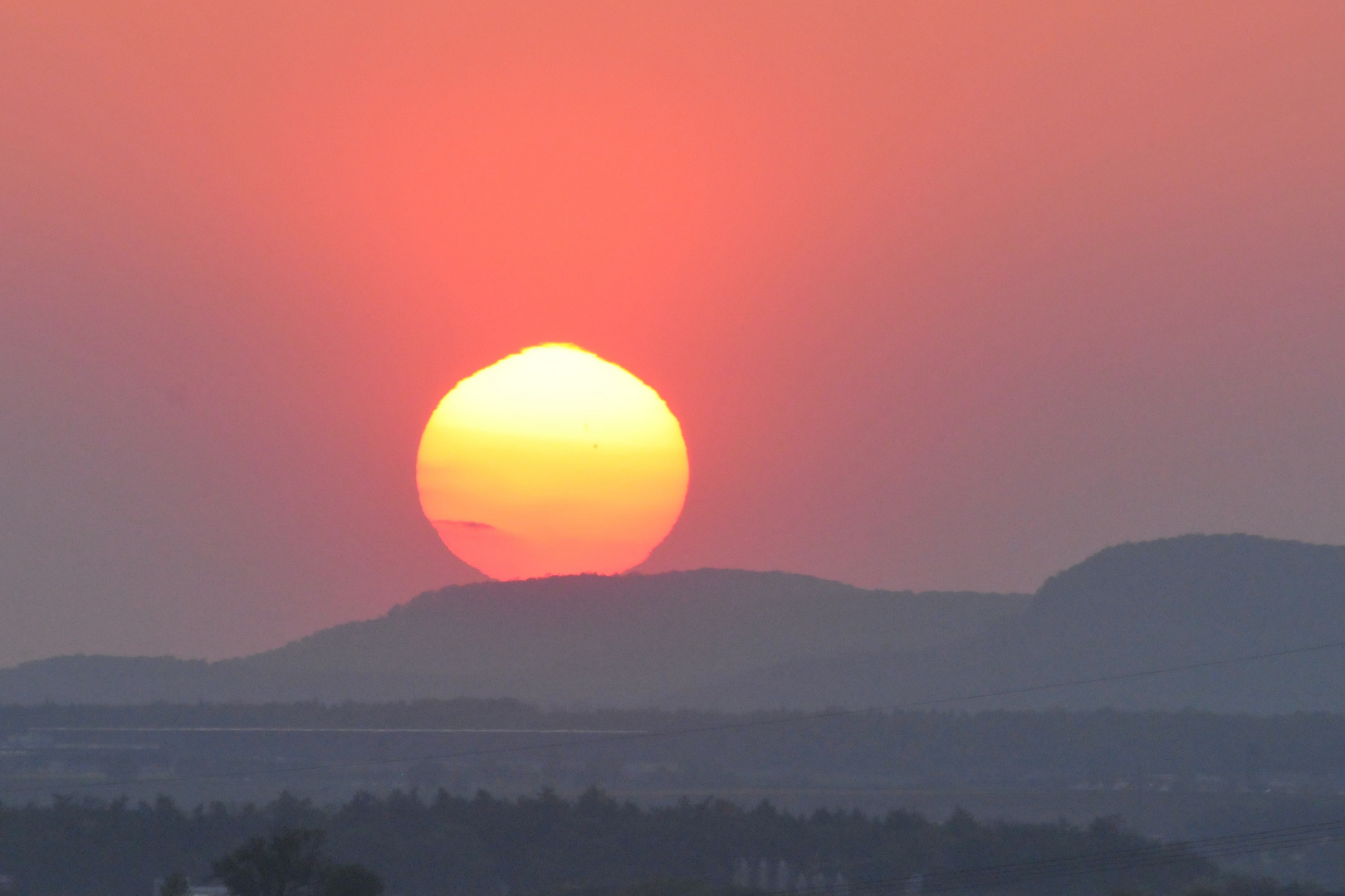 Sonnenuntergang kurz vor Ostern