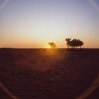 Sonnenuntergang Kuwait Wueste 1983
