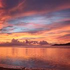 Sonnenuntergang, La Digue, Seychellen