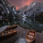 Sonnenuntergang- Lago di Braies, Dolomites (Italy) 