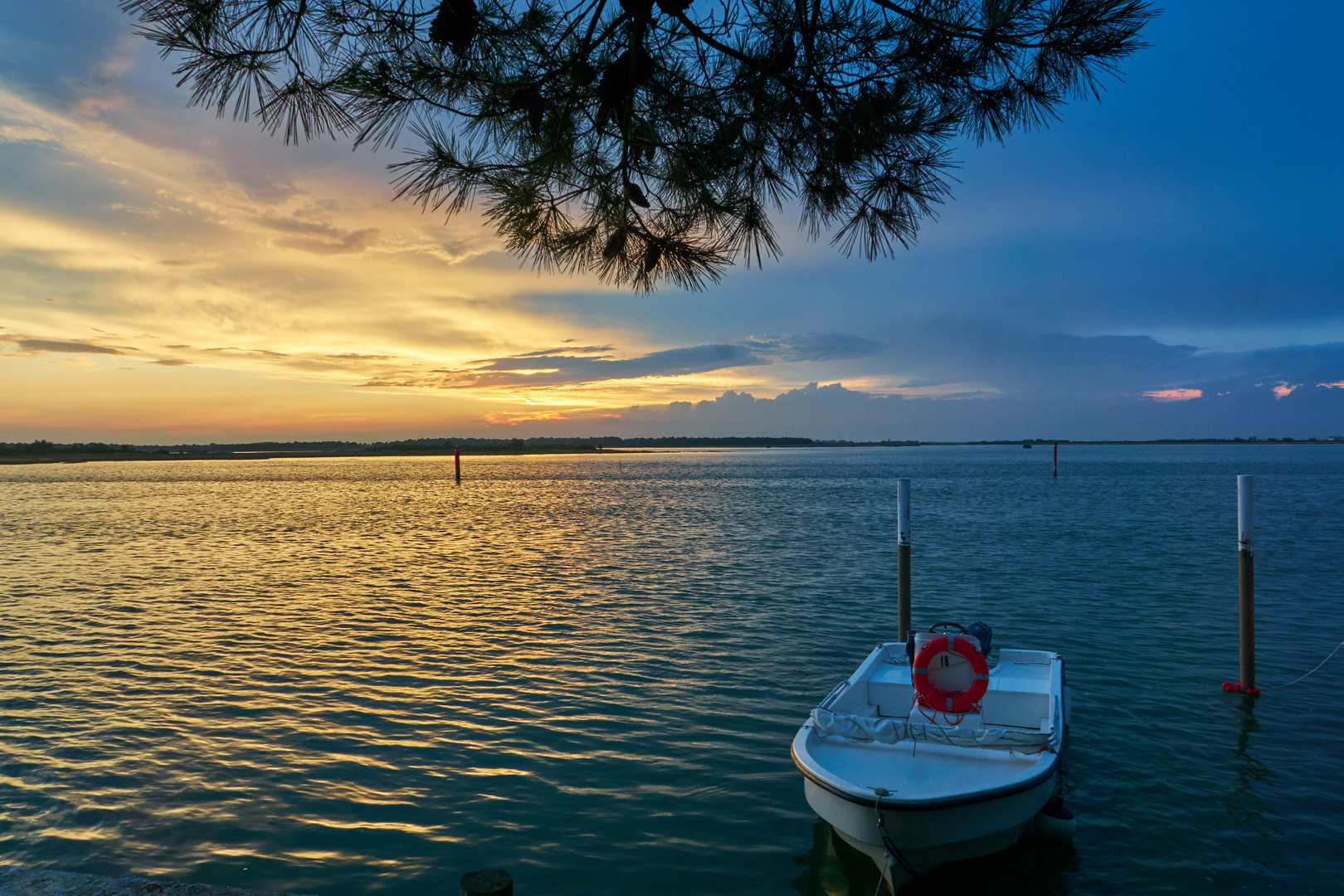 Sonnenuntergang Lagune Bibione Pineda