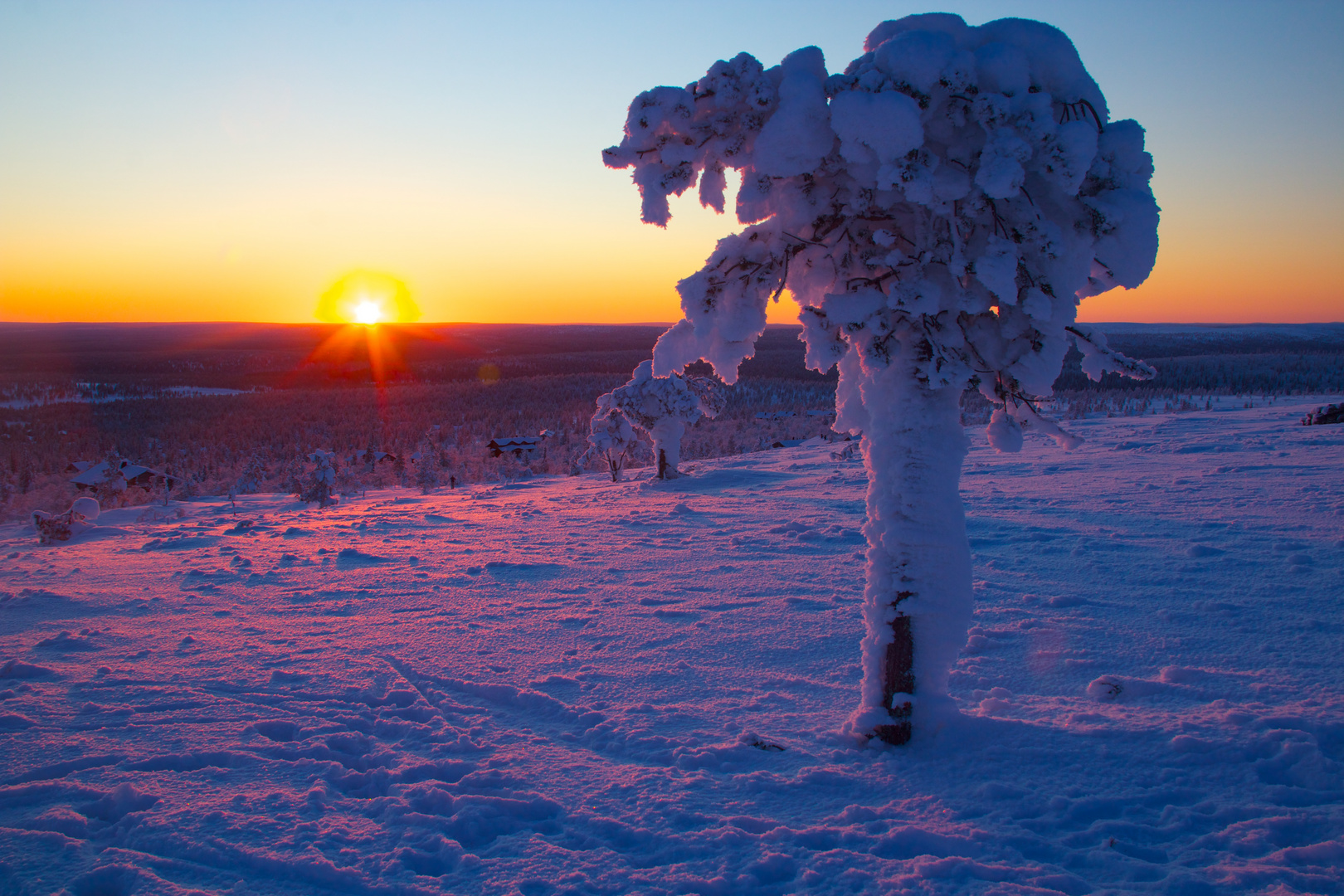 Sonnenuntergang Lappland