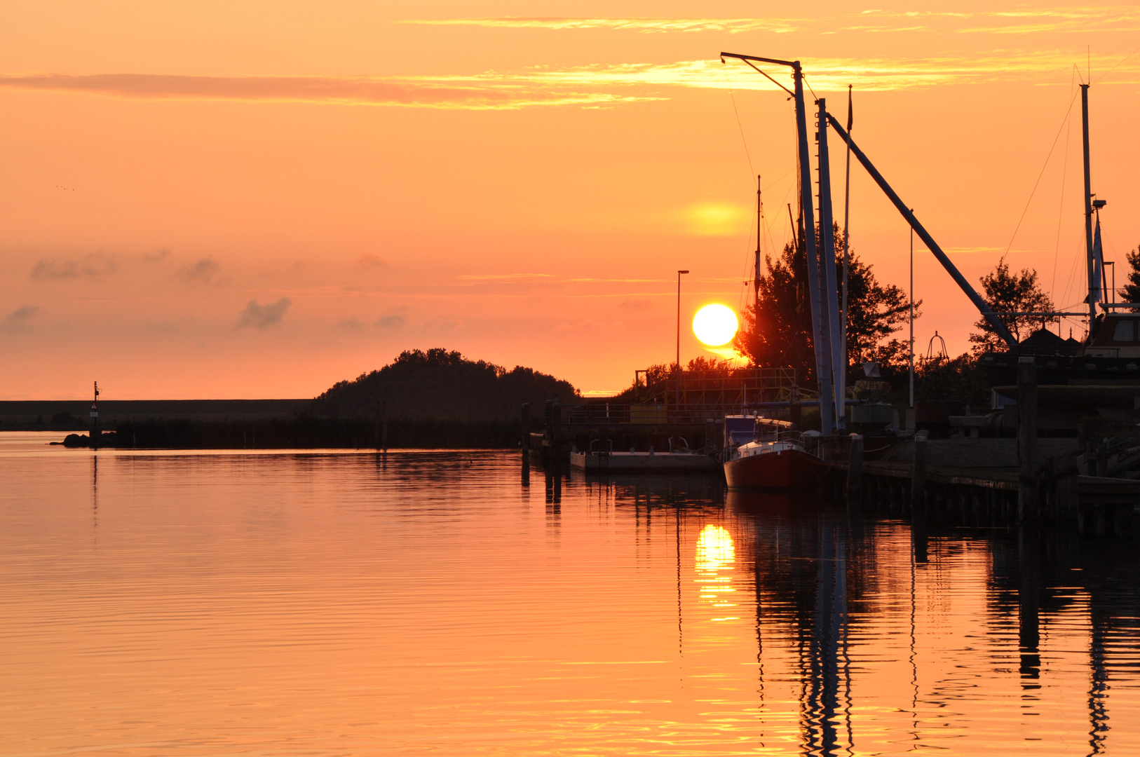 Sonnenuntergang Lauwersoog