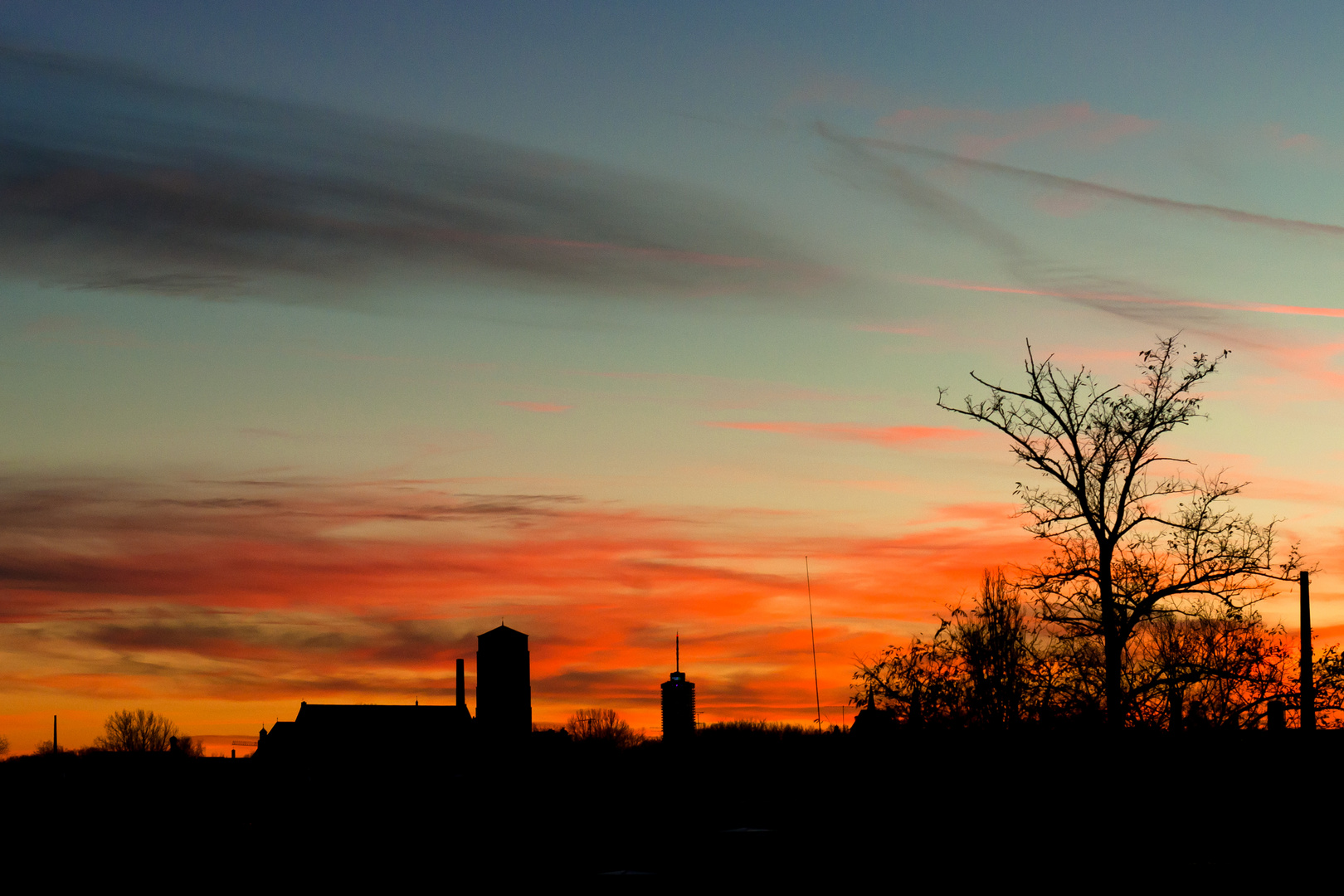 Sonnenuntergang Lechhausen