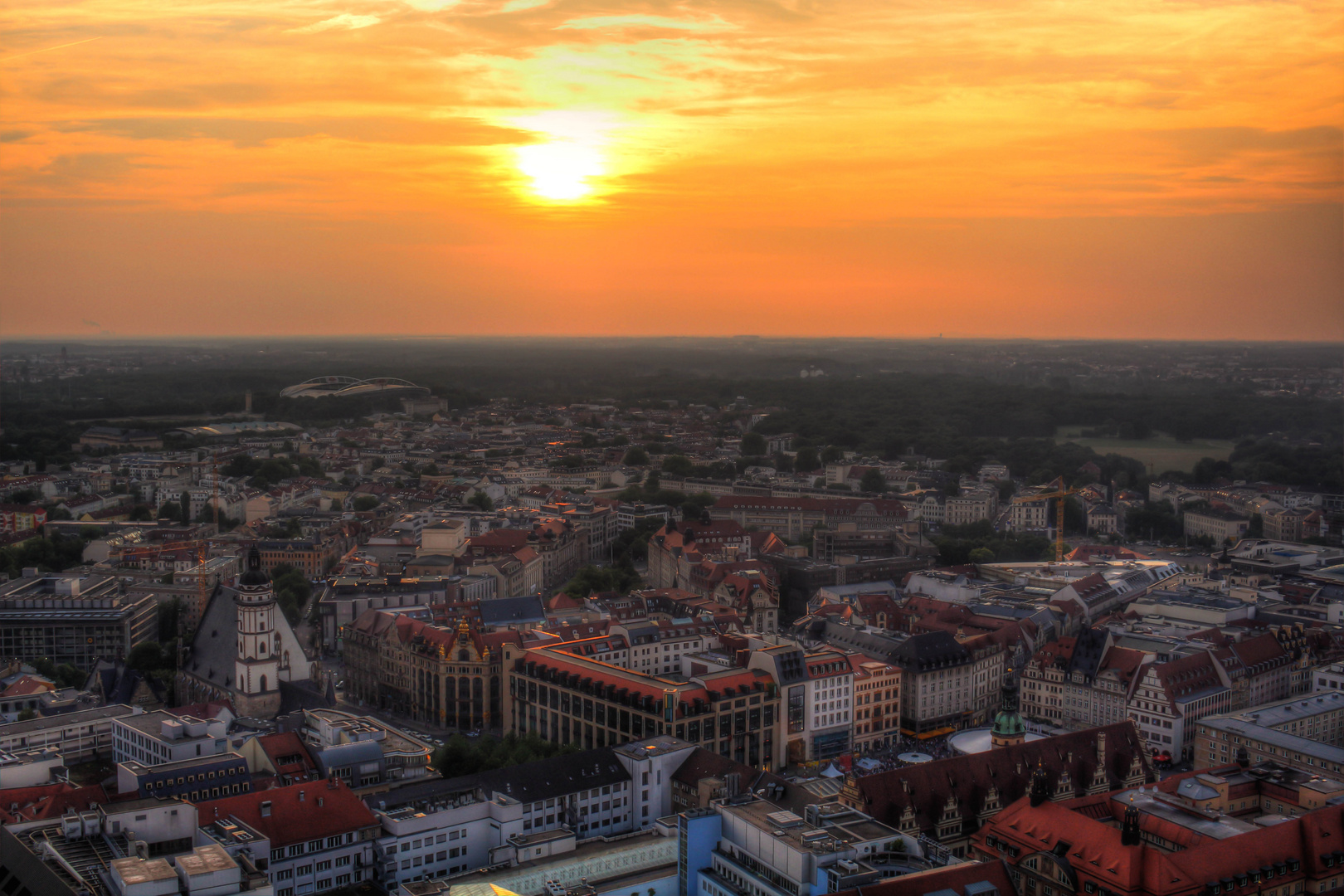 Sonnenuntergang Leipzig