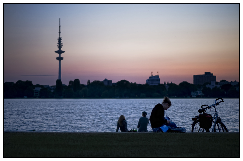 Sonnenuntergang - lesen, saufen...