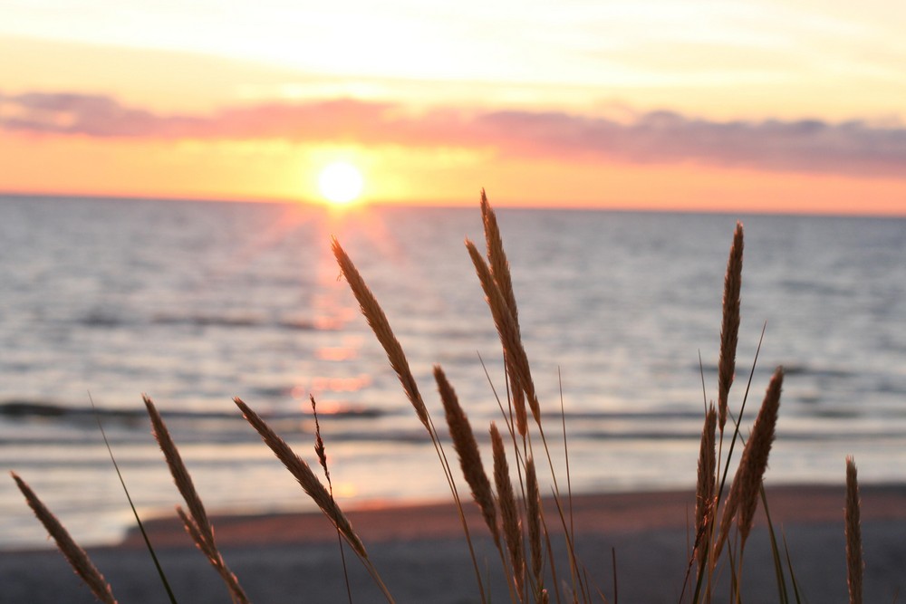 Sonnenuntergang Lettland Ostsee