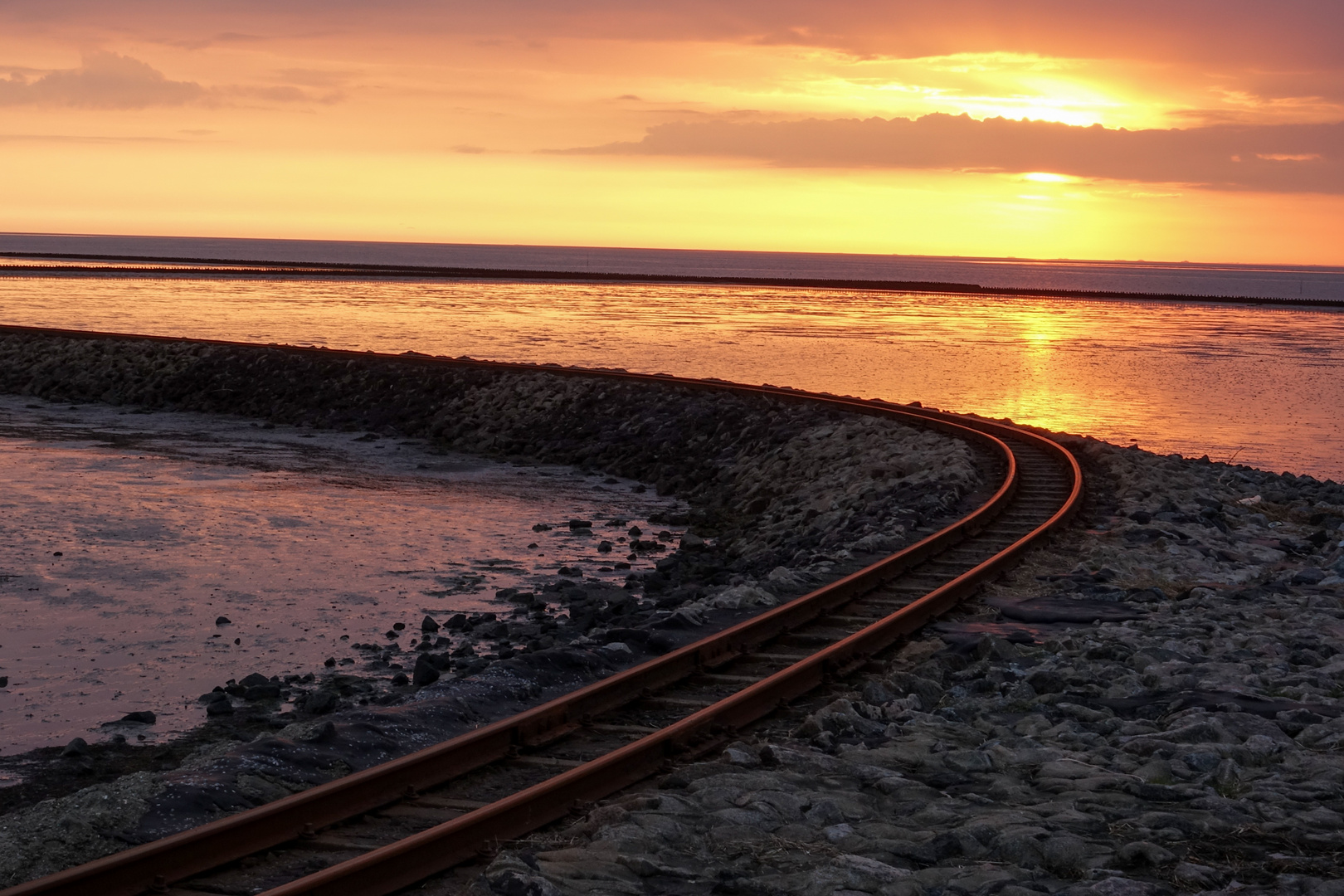 Sonnenuntergang Lüthmoorsiel