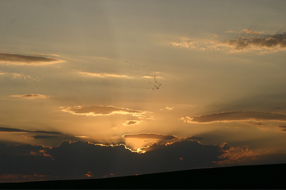 Sonnenuntergang mal ohne Meer