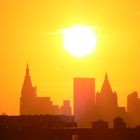 Sonnenuntergang Manhattan aus Richtung Queens